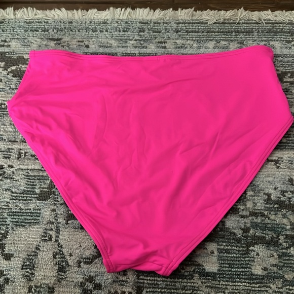 Hot Pink High Waisted Swim Bottoms Size L Brand New with No Tags - Picture 2 of 3